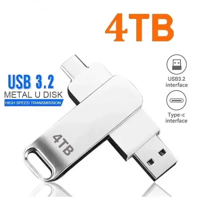 16TB USB 3.2 Type-C Metal Flash Drive