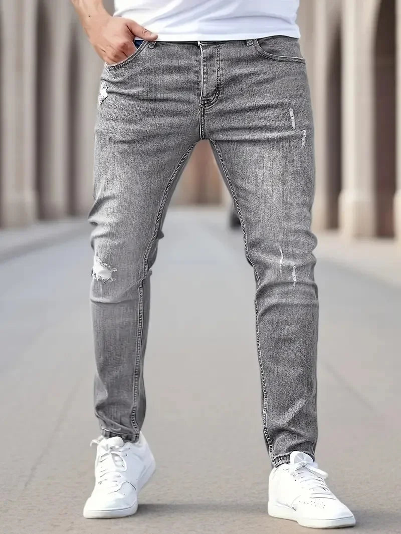 Men’s Slim Fit Cargo Denim Jeans