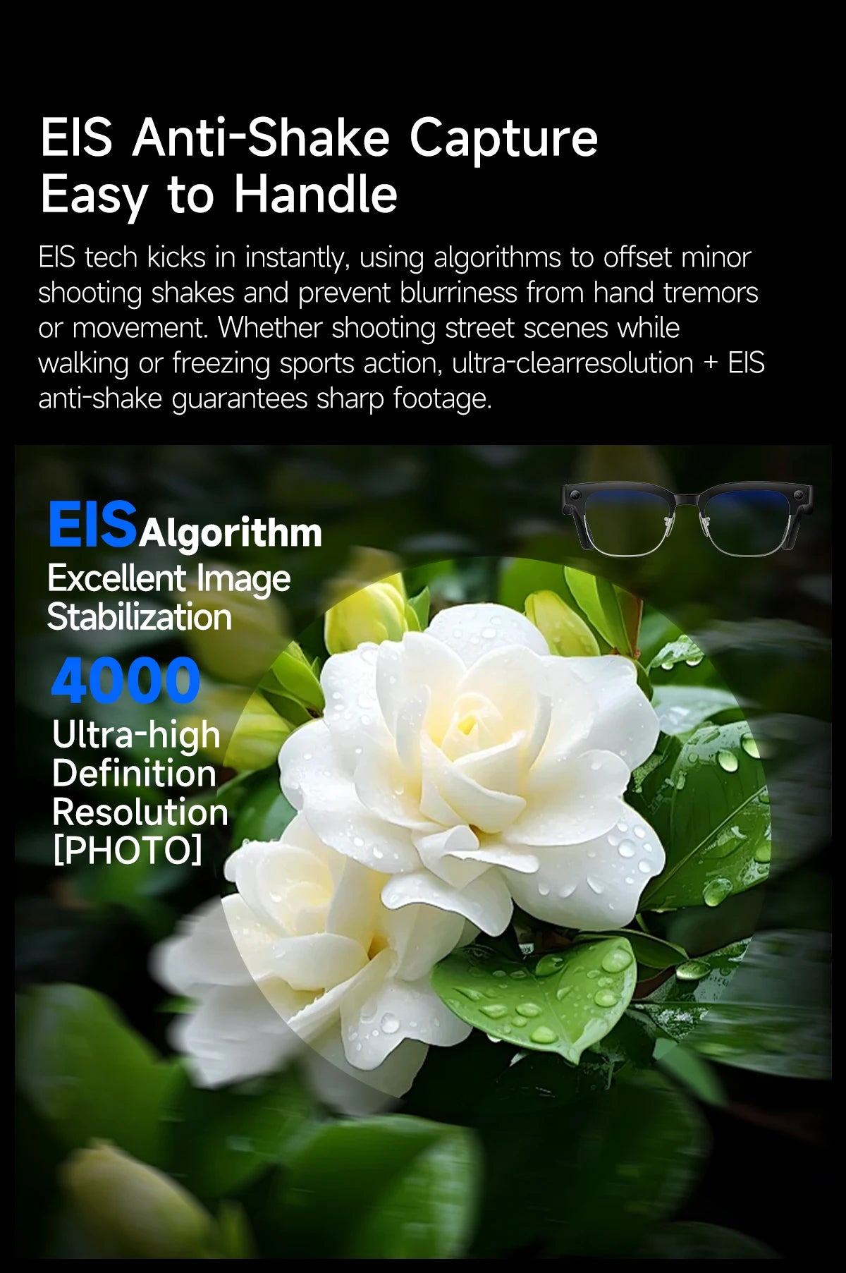 AI Smart Glasses with 4K Camera