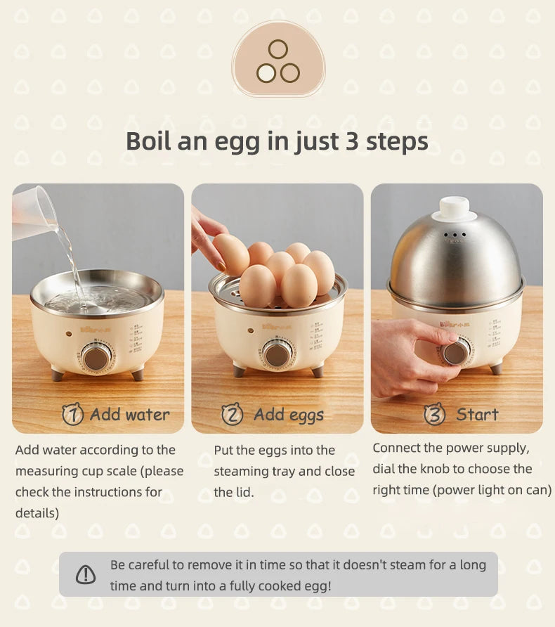 360W Automatic Egg Cooker & Steamer