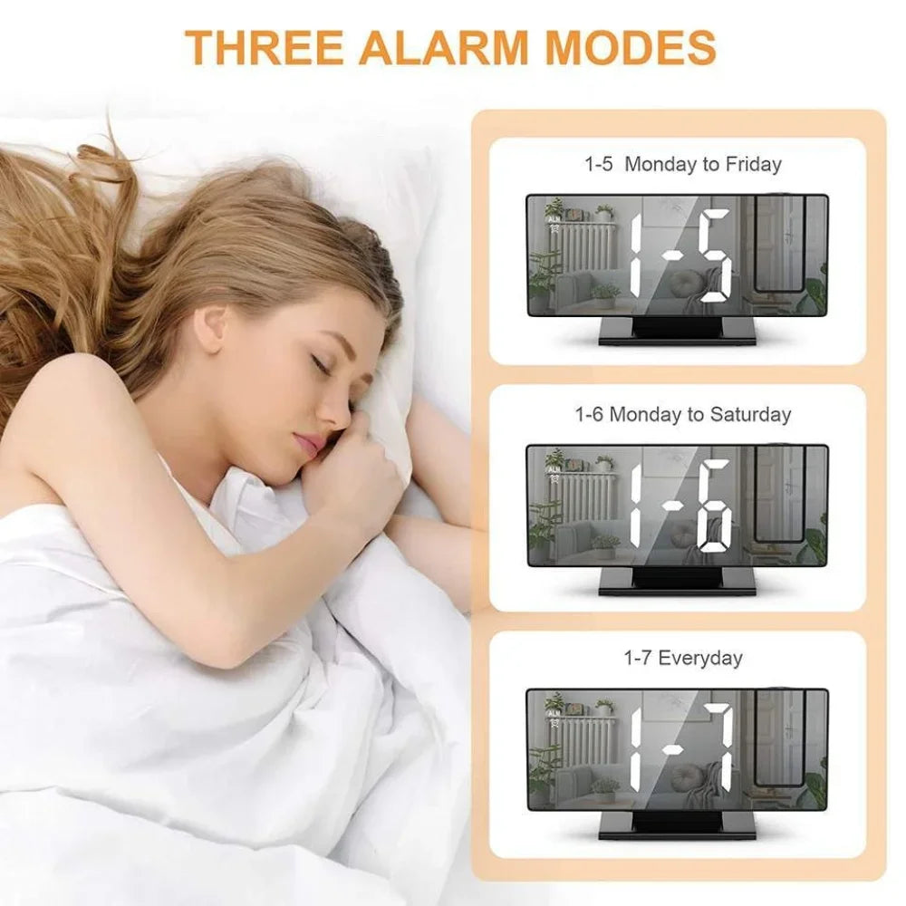 LED Projection Alarm Clock