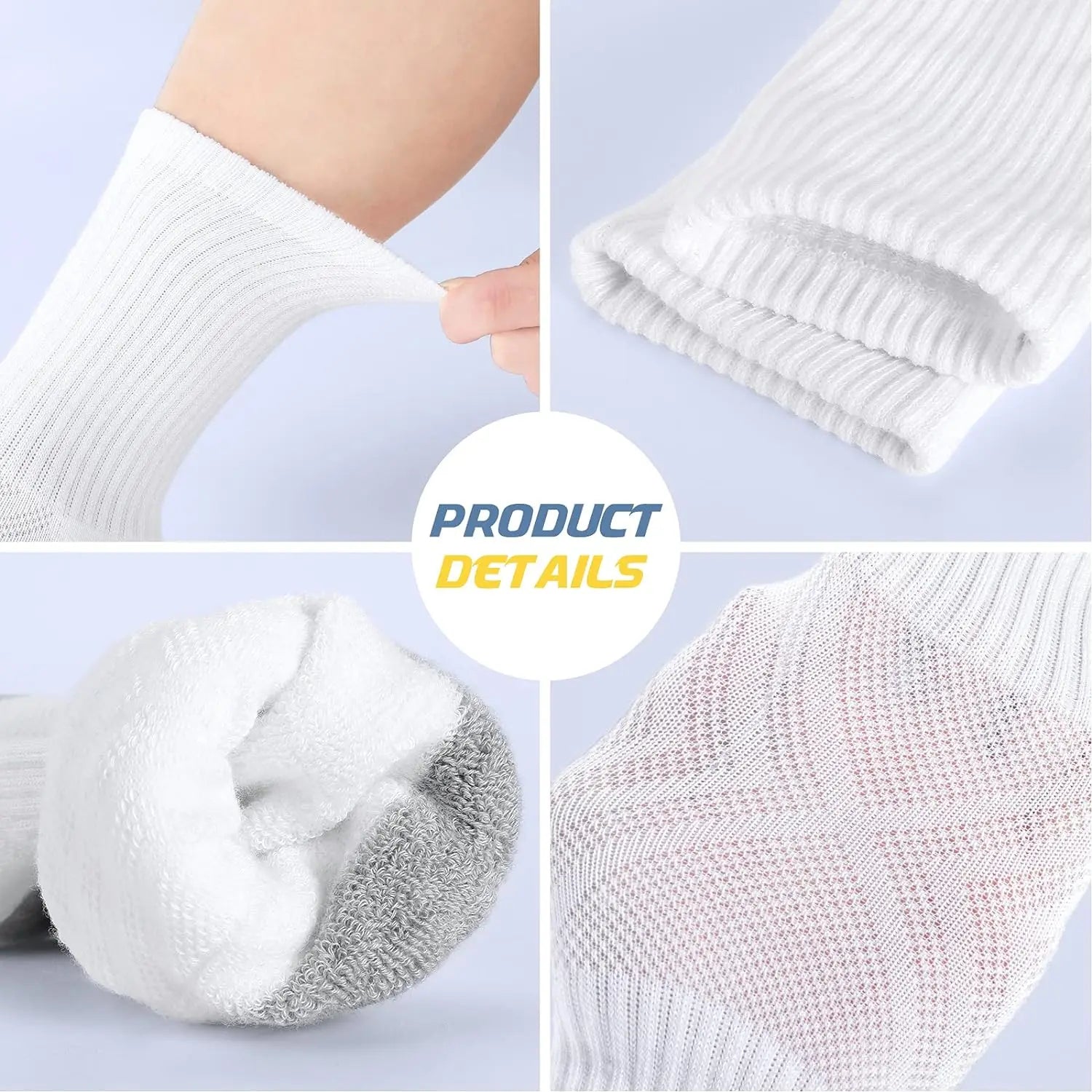 Breathable Cushion Sports Socks (4 Pairs)