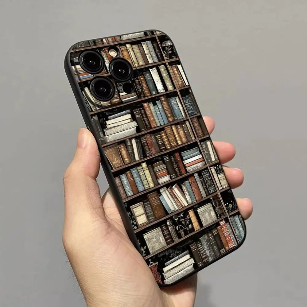 Creative Bookshelf TPU Phone Case for iPhone