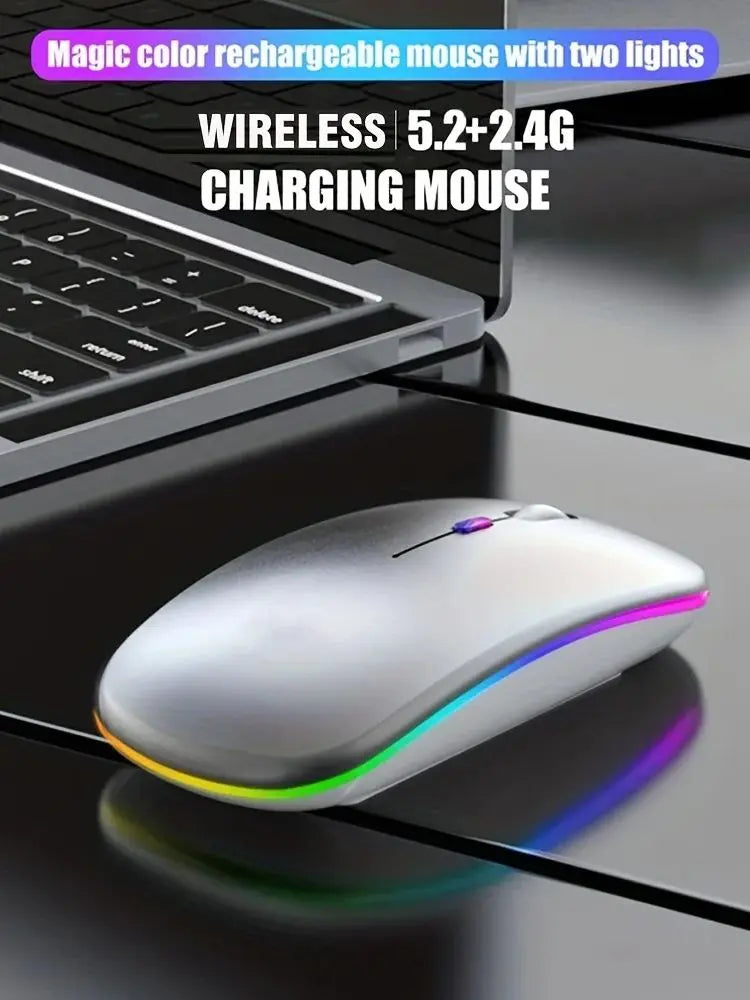 Dual Mode Wireless RGB Rechargeable Mouse