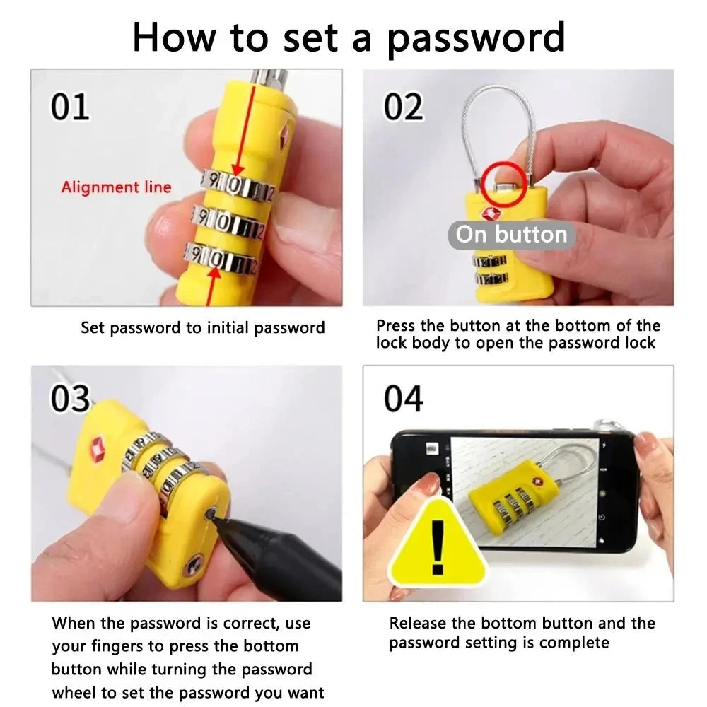 TSA 3-Digit Combination Luggage Lock