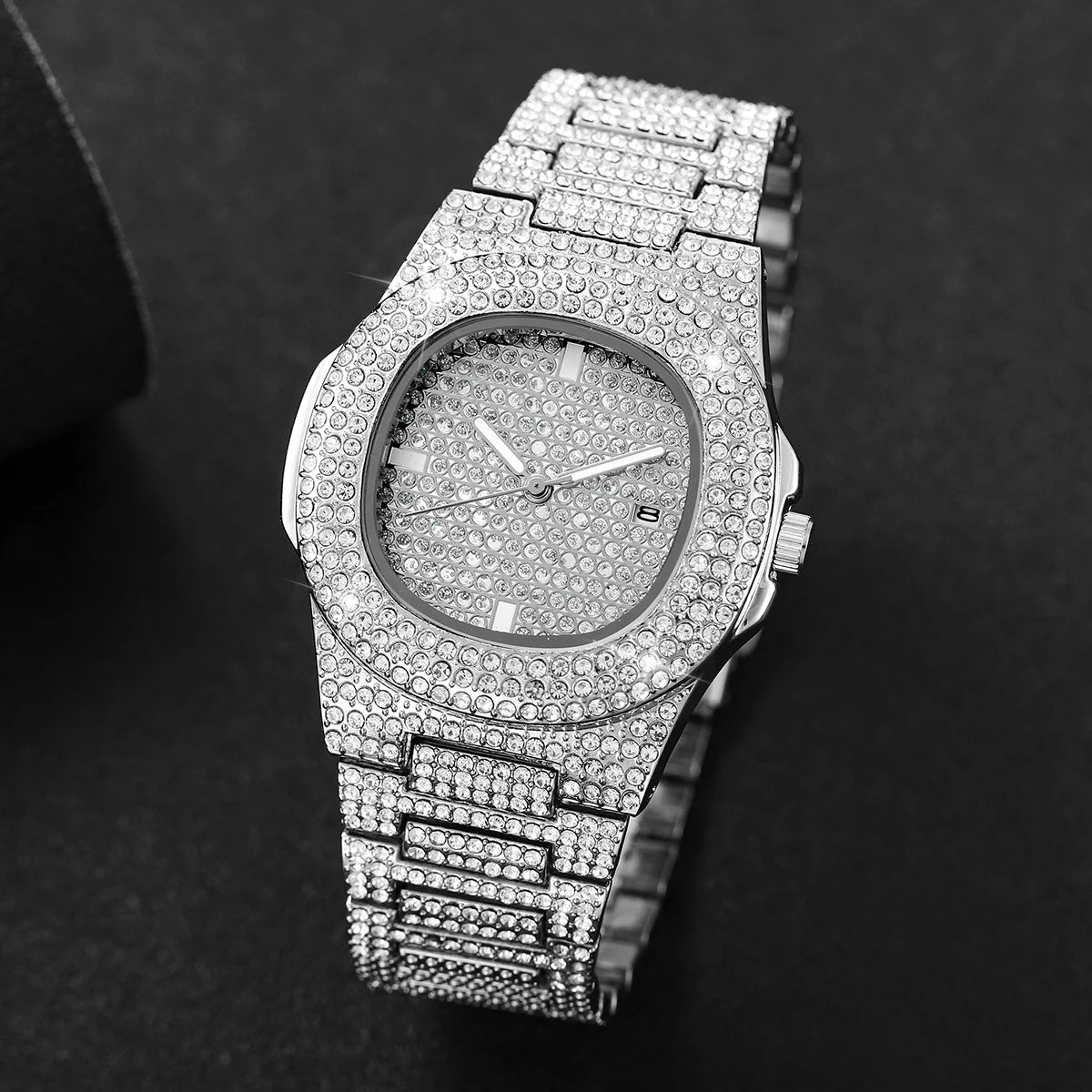 Luxury Diamond Stainless Steel Men's Quartz Watch