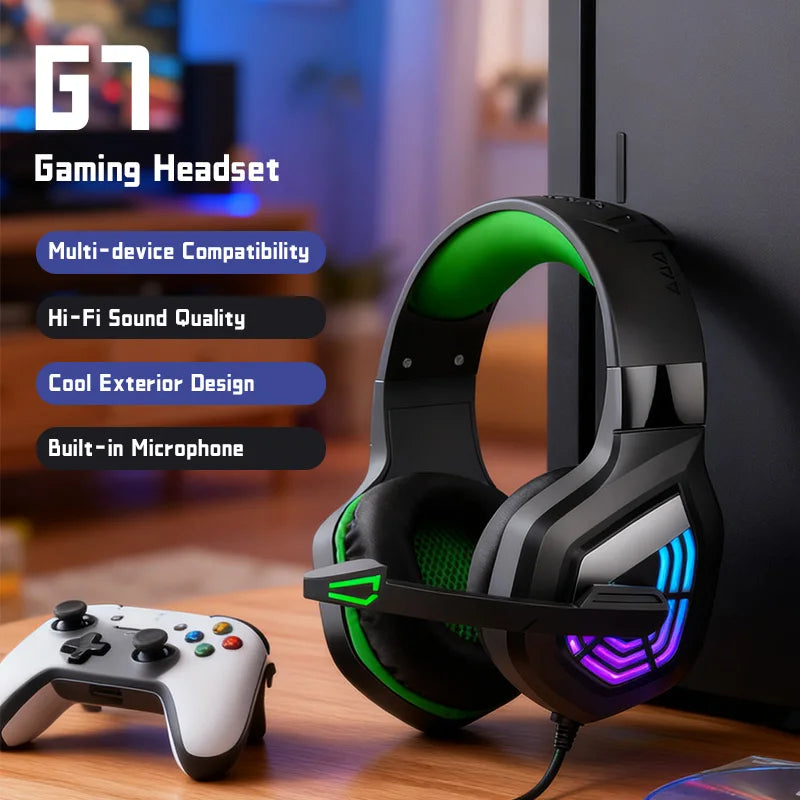 G7 LED Gaming Headset with Mic