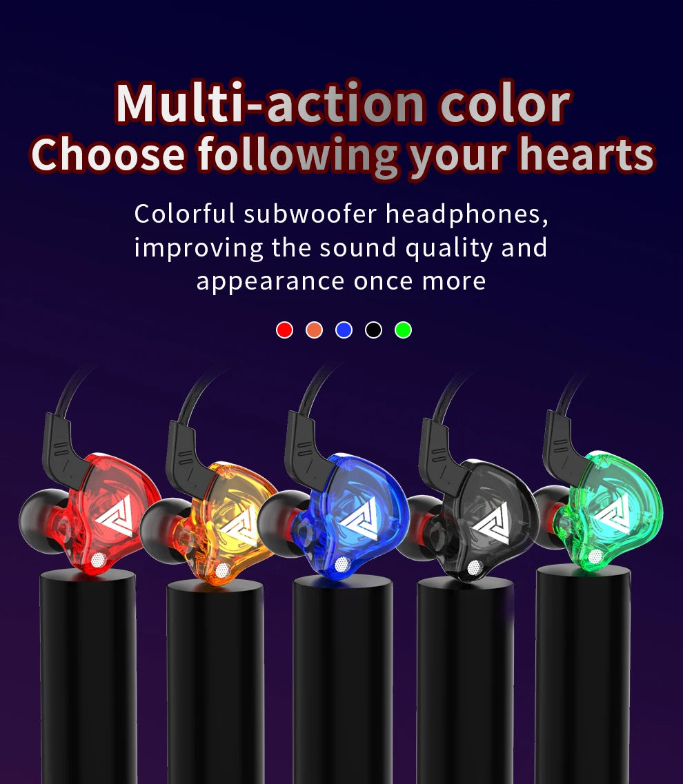 QKZ AK6 HiFi Stereo In-Ear Earphones with Mic