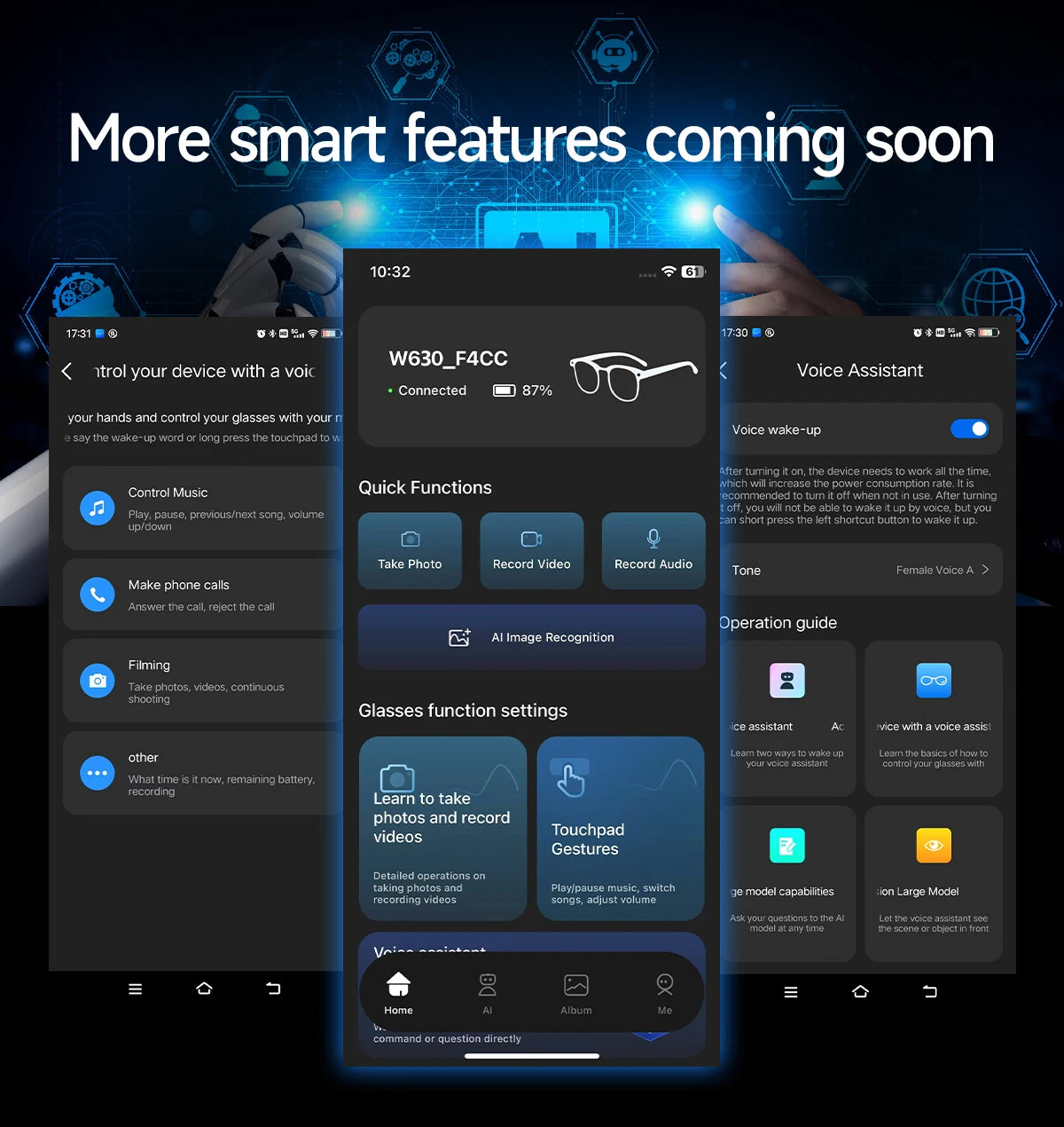 AI Smart Glasses with 4K Camera