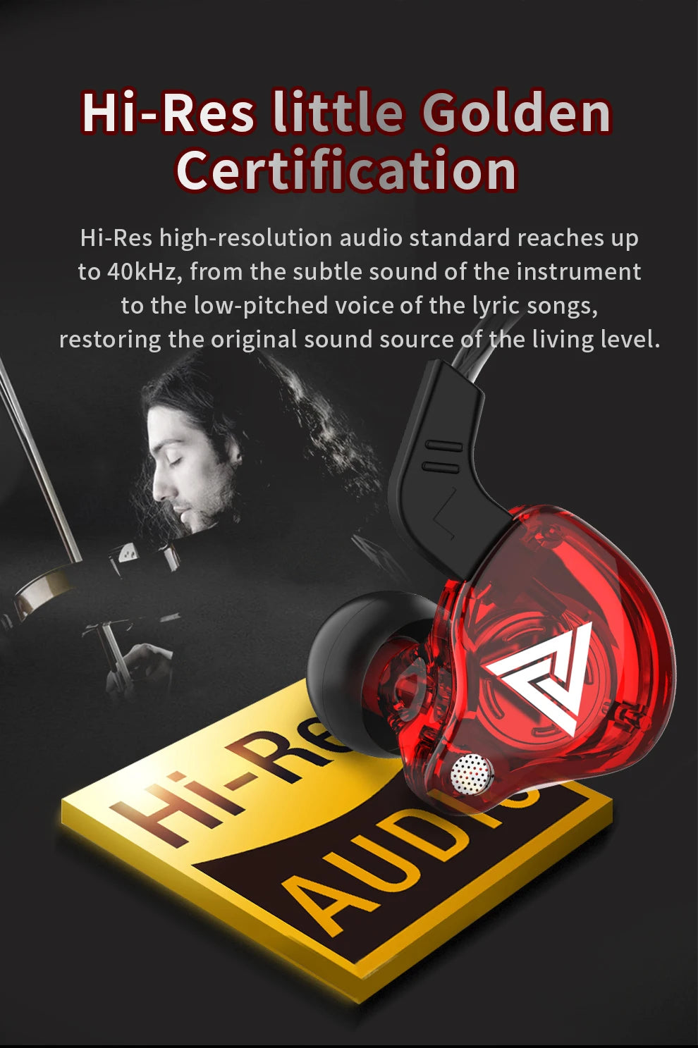 QKZ AK6 HiFi Stereo In-Ear Earphones with Mic