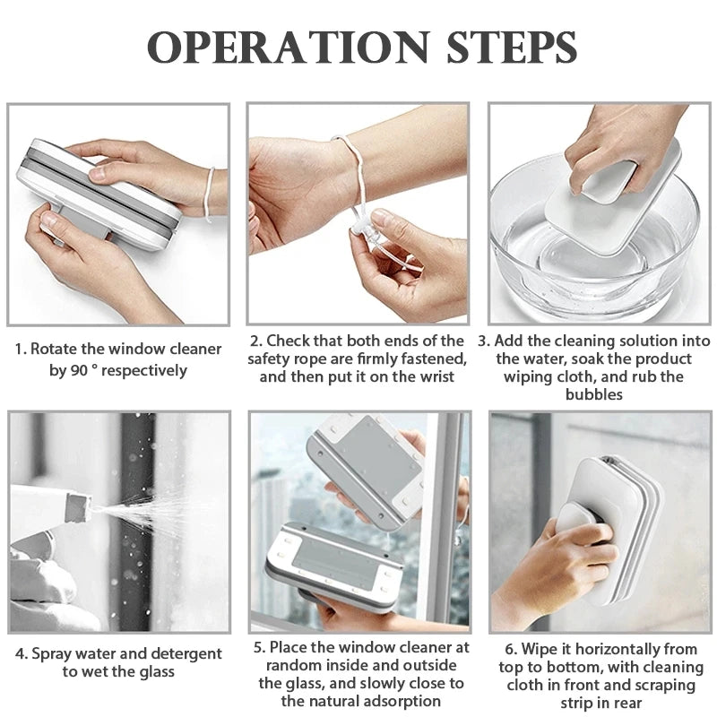 Magnetic Double-Sided Window Cleaner