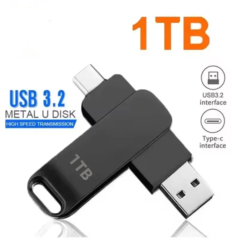 16TB USB 3.2 Type-C Metal Flash Drive