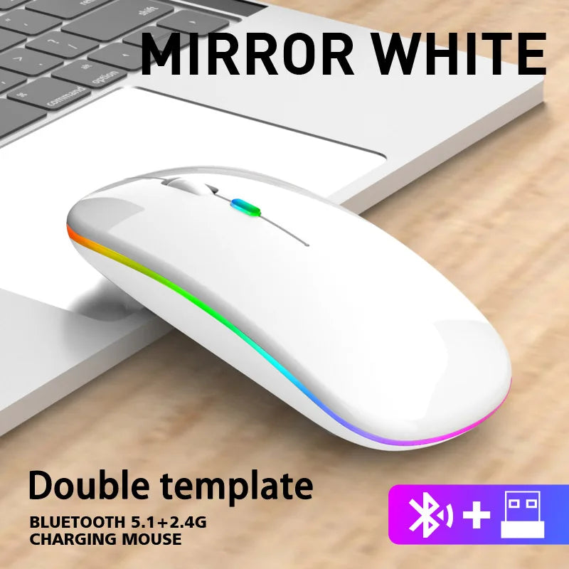 Dual Mode Wireless RGB Rechargeable Mouse