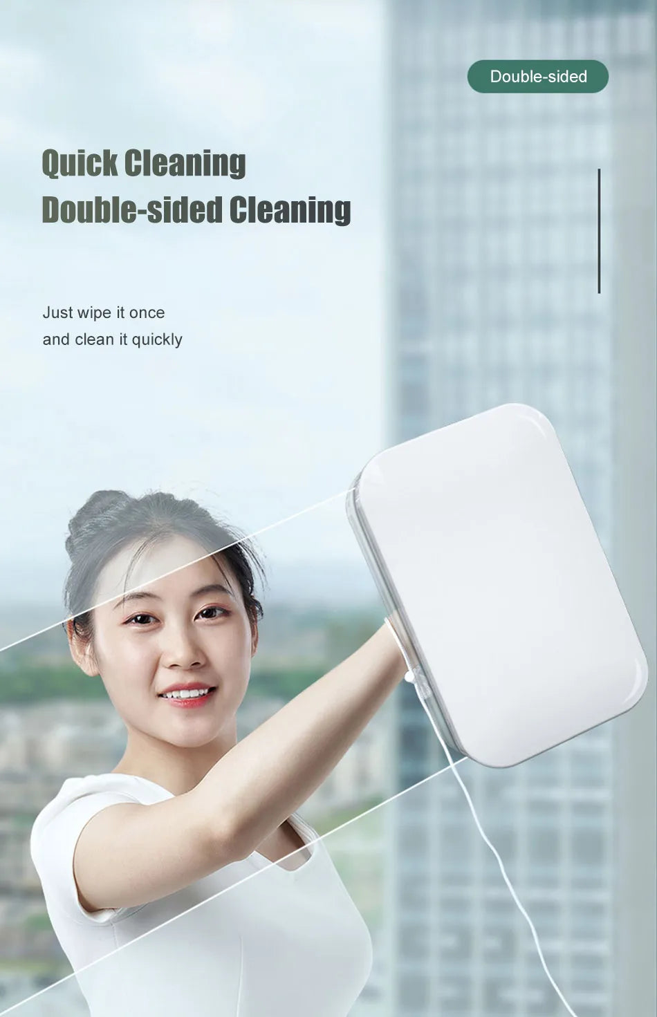 Magnetic Double-Sided Window Cleaner