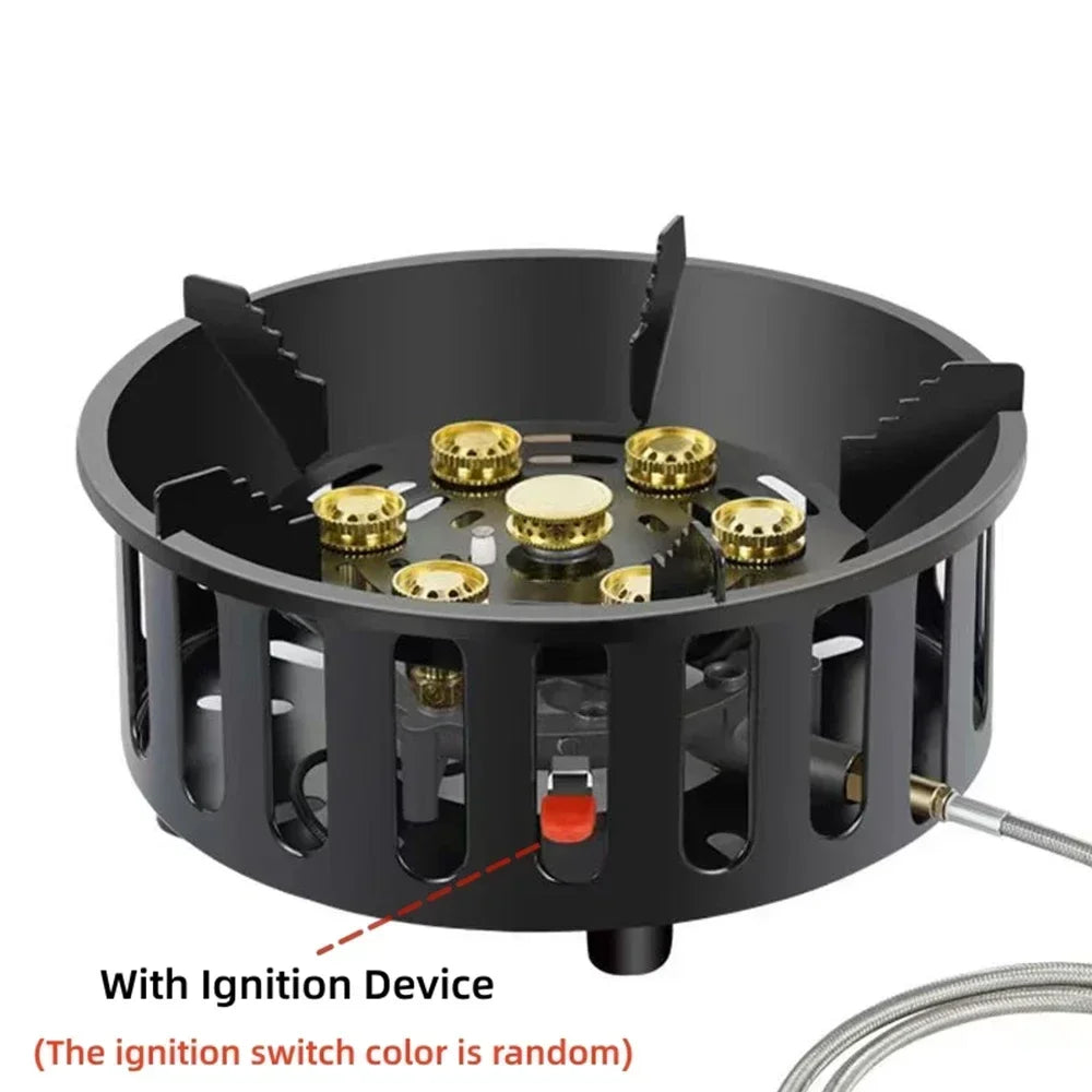 Portable 7-Core Camping Gas Stove