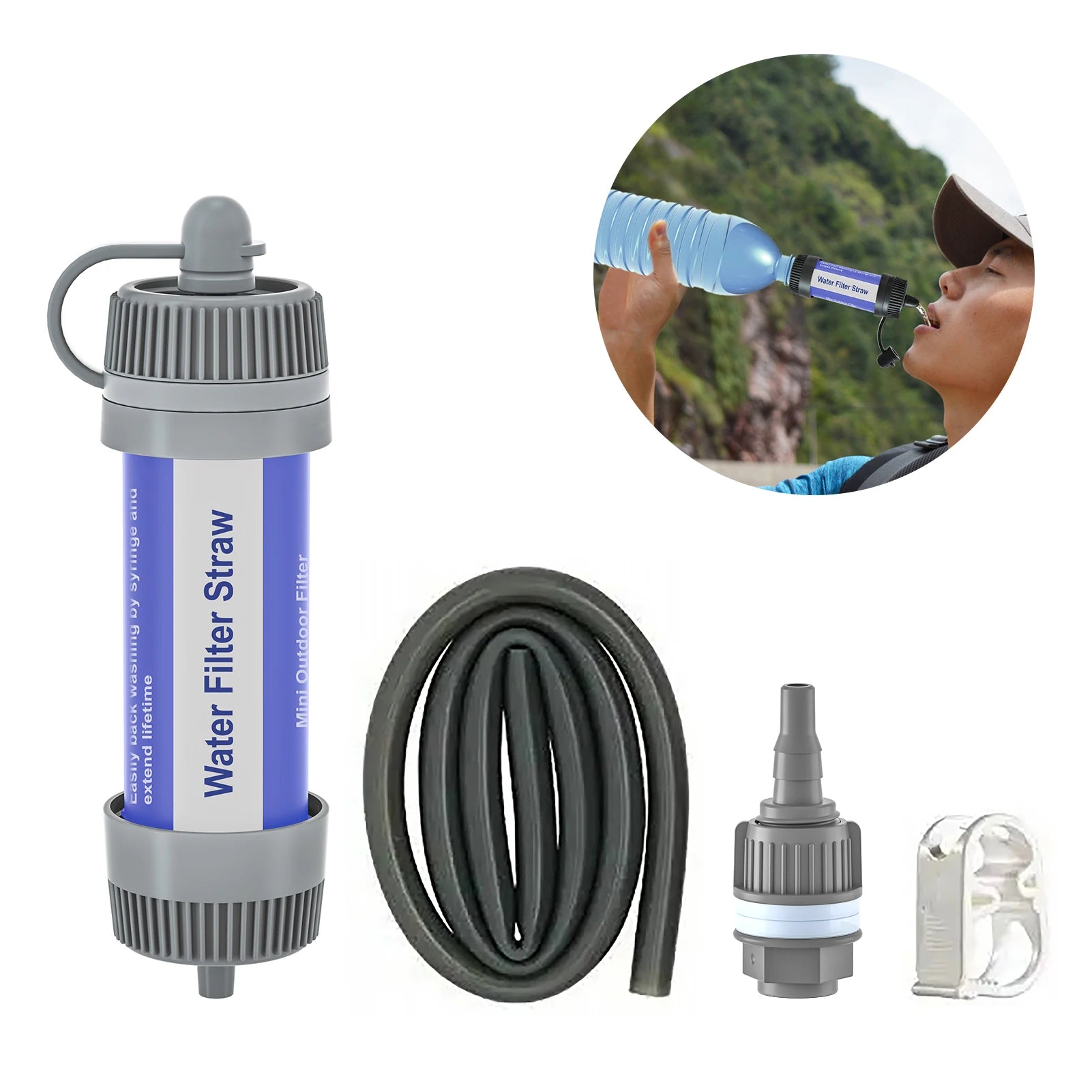 Portable Water Filter Straw – Outdoor Purifier