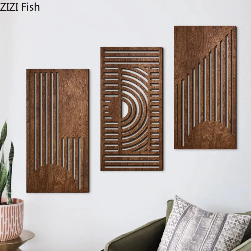 Hollow Wooden Hanging Wall Decor