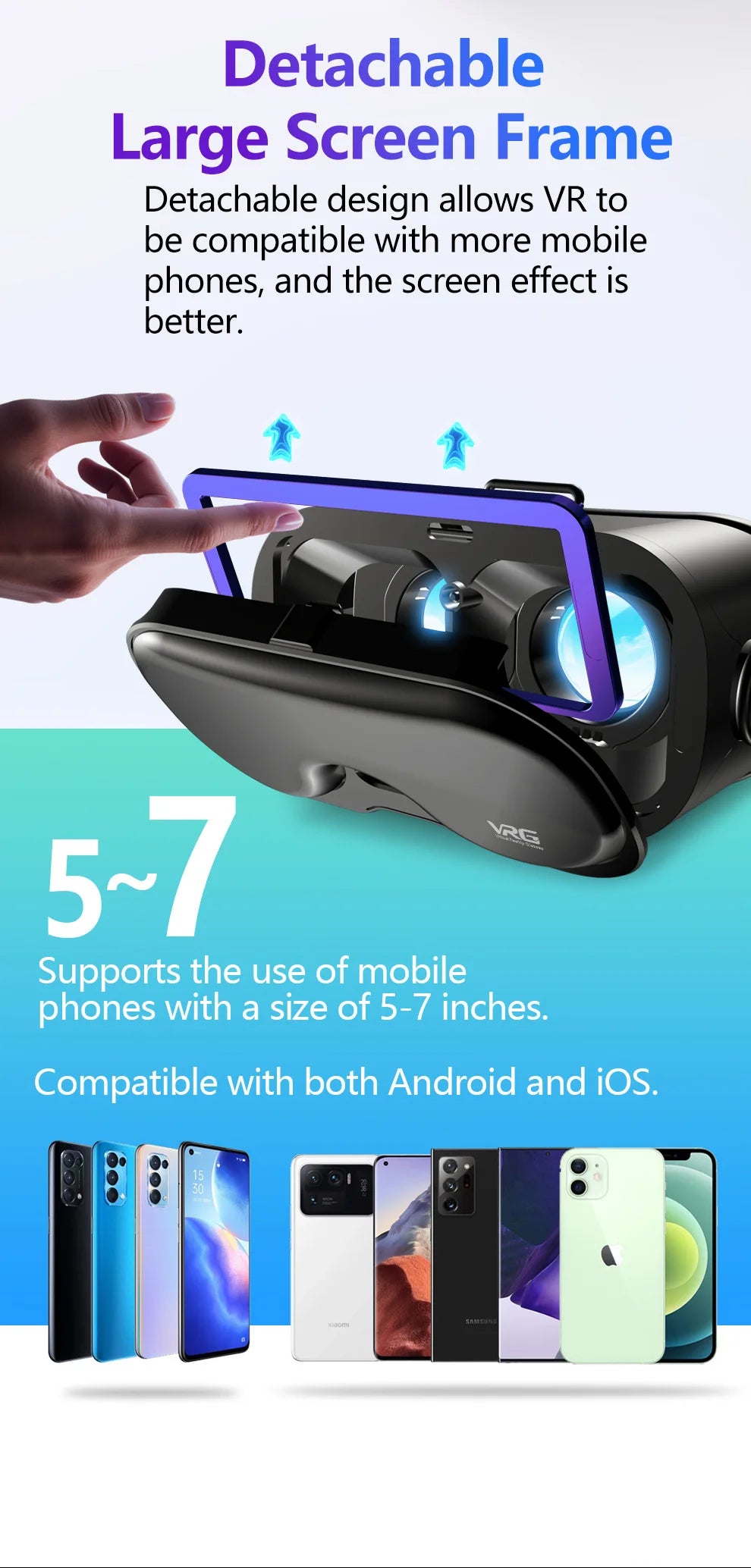 3D VR Headset for iPhone & Android