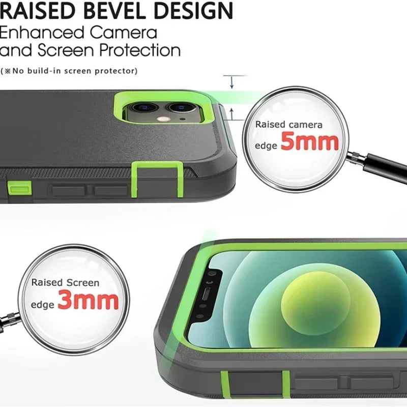 3-in-1 Military Armor iPhone Case