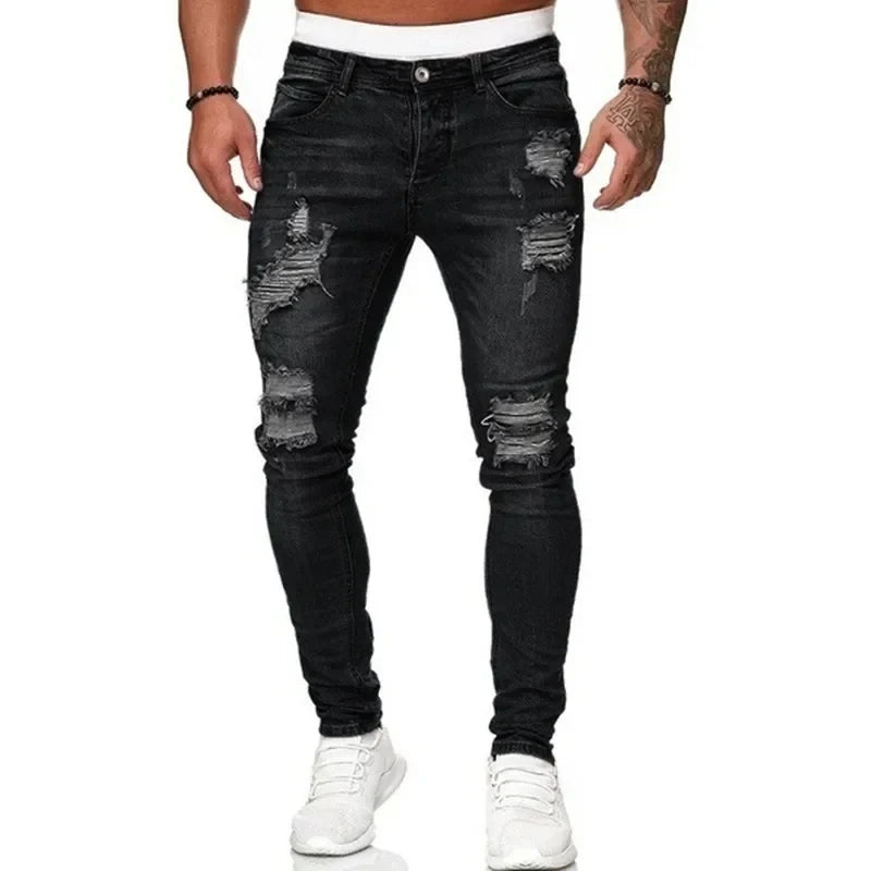 Men’s Ripped Skinny Denim Jeans