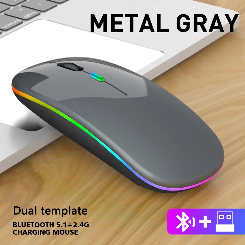 Dual Mode Wireless RGB Rechargeable Mouse