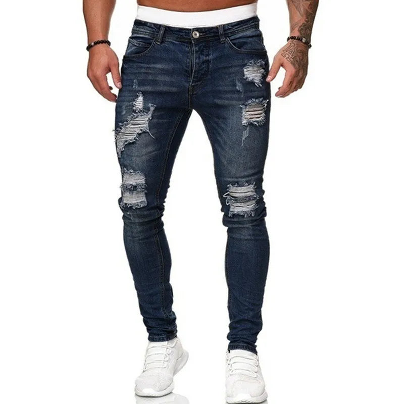 Men’s Ripped Skinny Denim Jeans