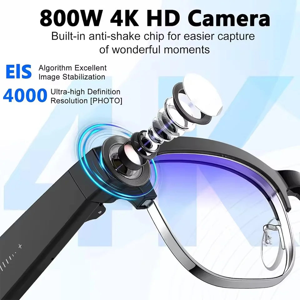 AI Smart Glasses with 4K Camera