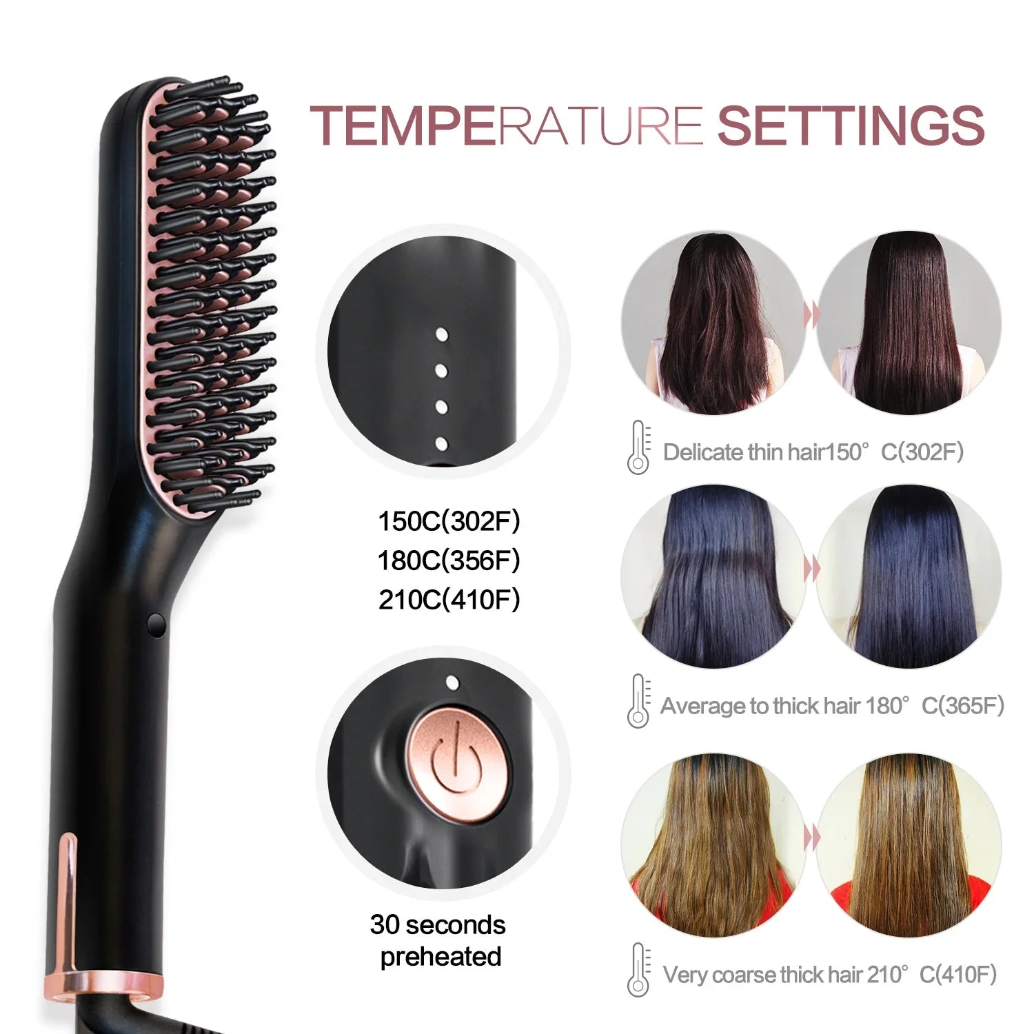 Men’s Electric Beard Straightening Brush