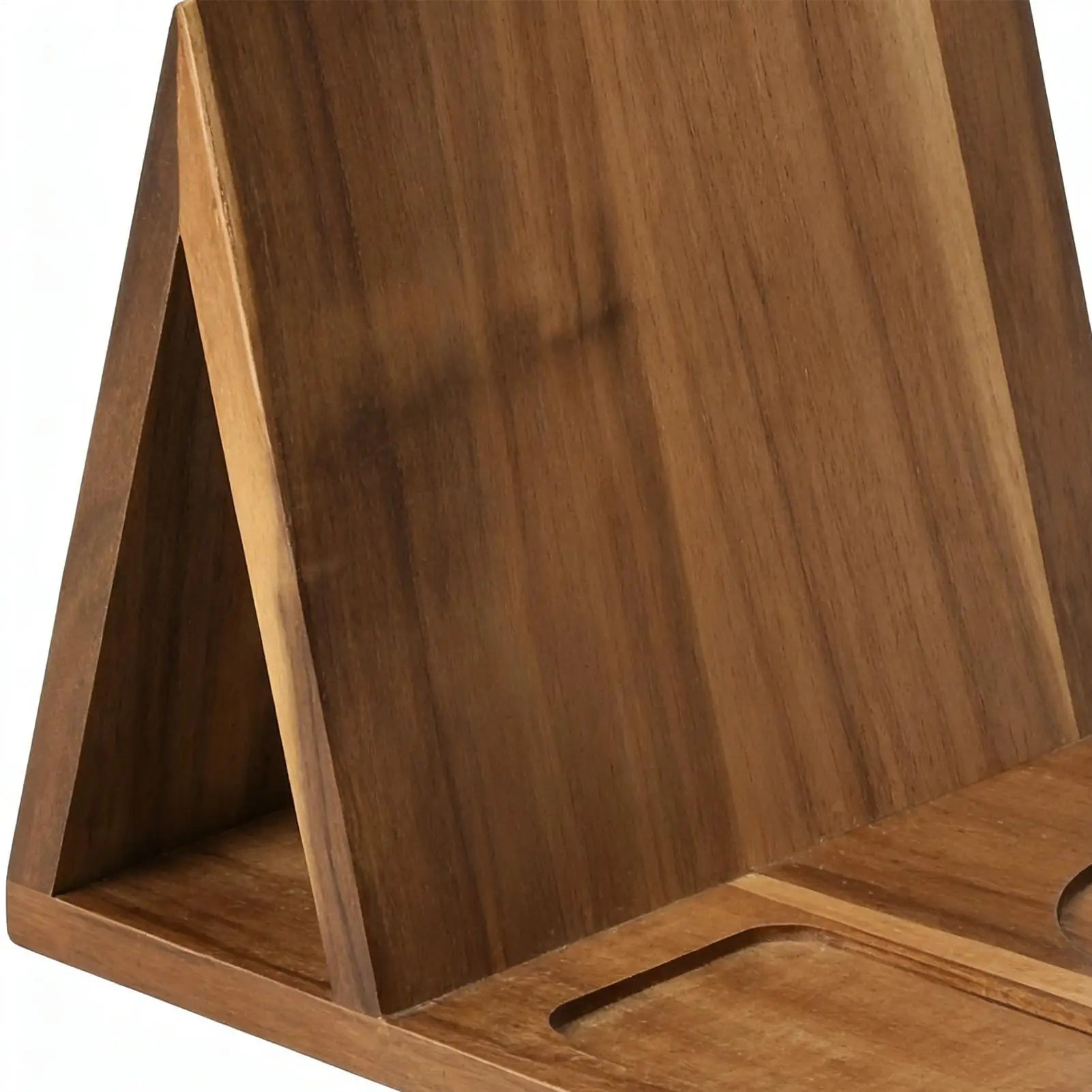 Wooden Book Stand with Cup Holder
