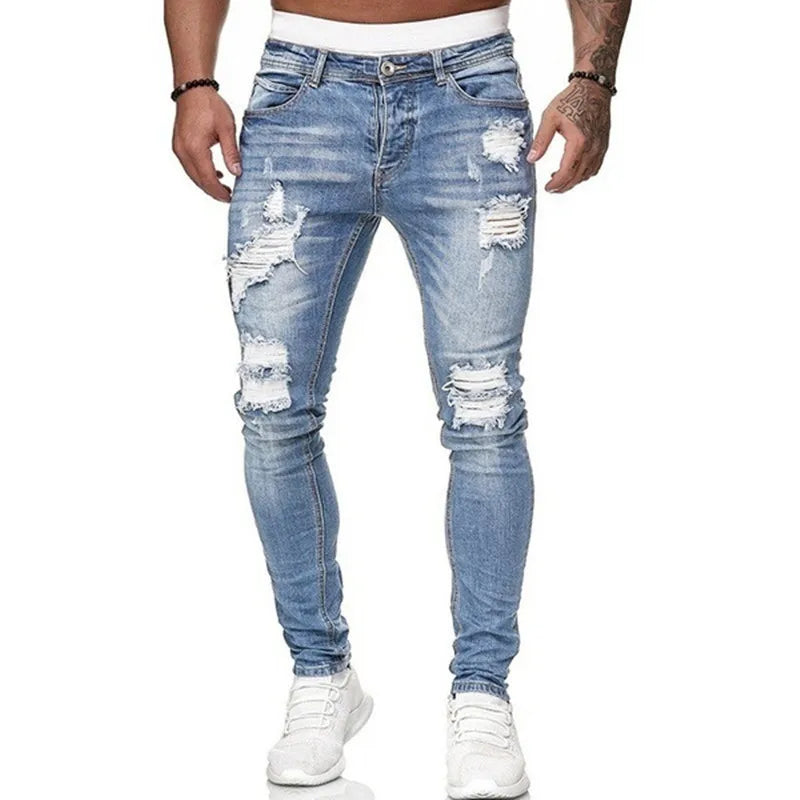 Men’s Ripped Skinny Denim Jeans