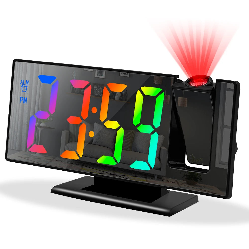 LED Projection Alarm Clock