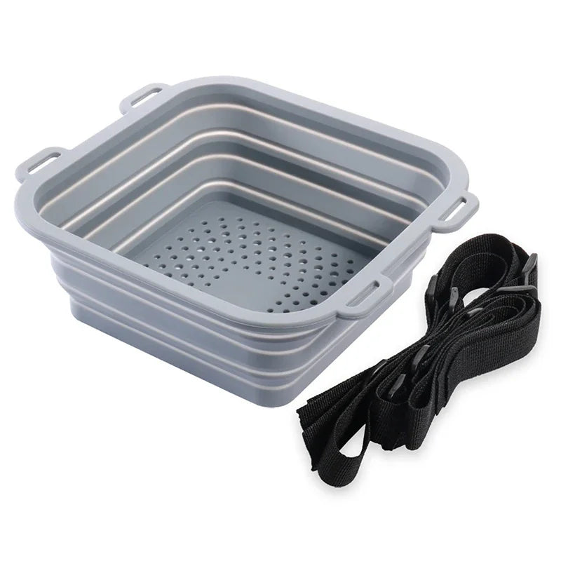 Portable Silicone Ice Bath & Multi-Use Basket