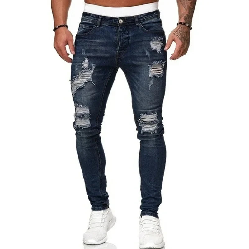 Men’s Ripped Skinny Denim Jeans