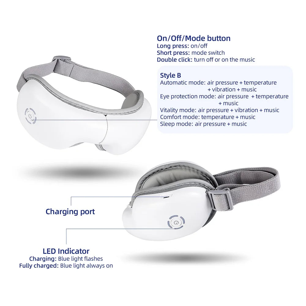 3D Heated Eye Massager with Airbag