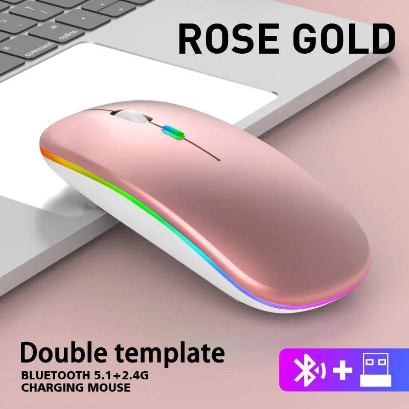 Dual Mode Wireless RGB Rechargeable Mouse