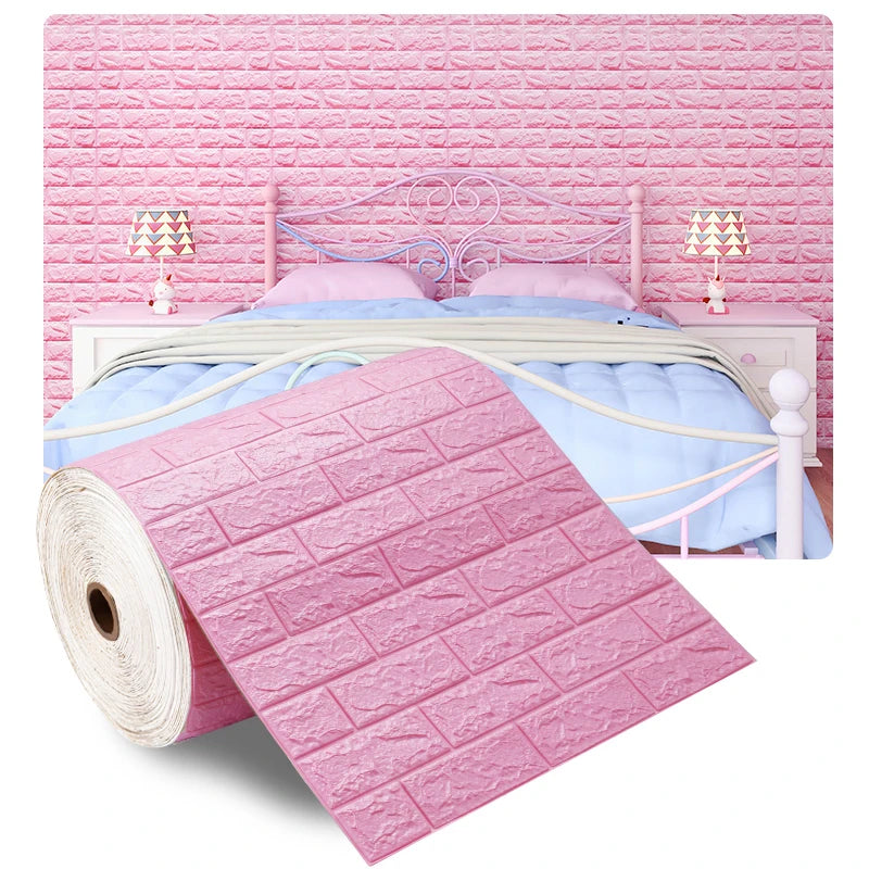 3D Brick Wall Sticker Panel (70×100cm)
