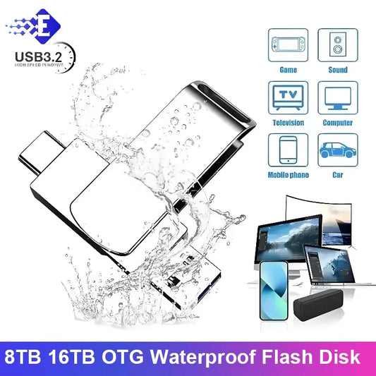 16TB USB 3.2 Type-C Metal Flash Drive