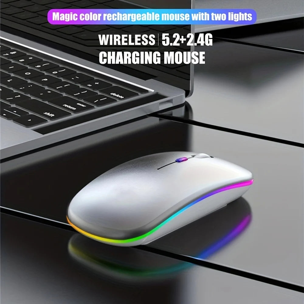 Dual Mode Wireless RGB Rechargeable Mouse