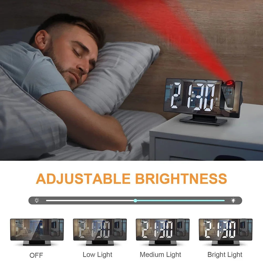 LED Projection Alarm Clock