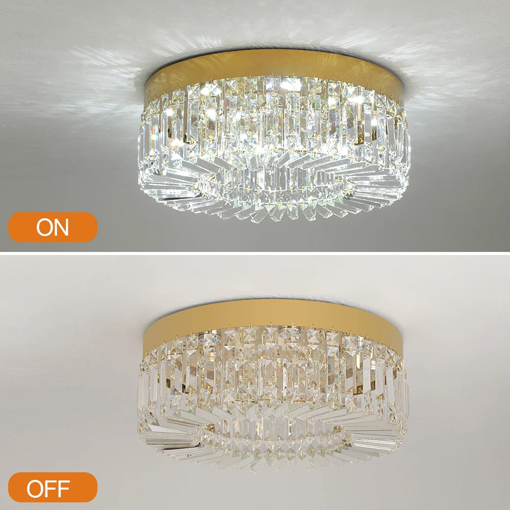 Luxury Gold Crystal LED Ceiling Chandelier