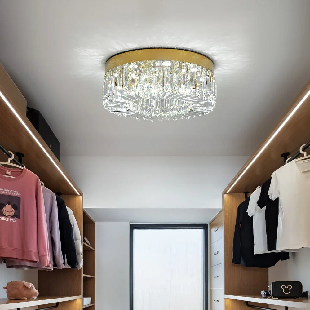 Luxury Gold Crystal LED Ceiling Chandelier