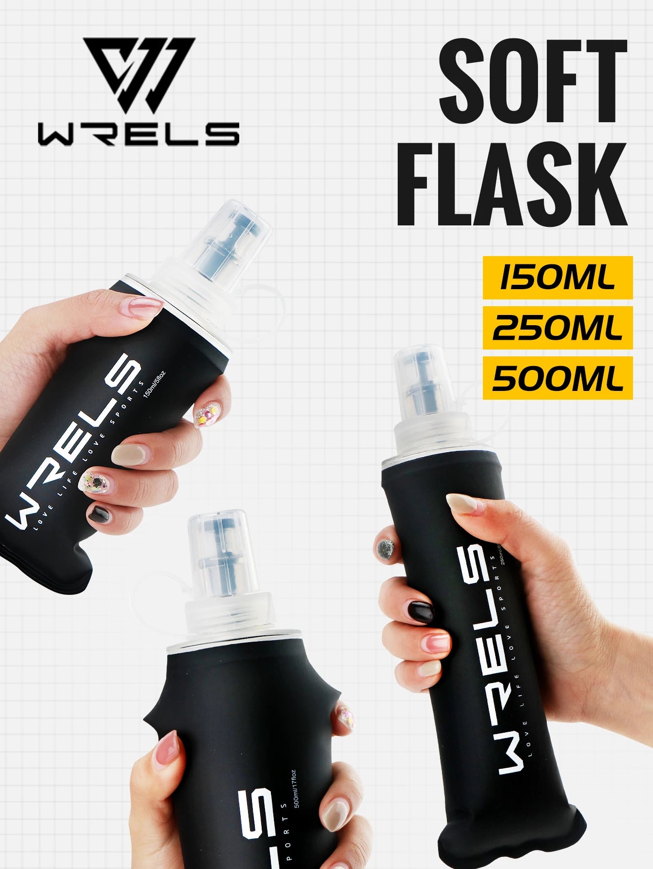 WRELS Folding TPU Water Bottle
