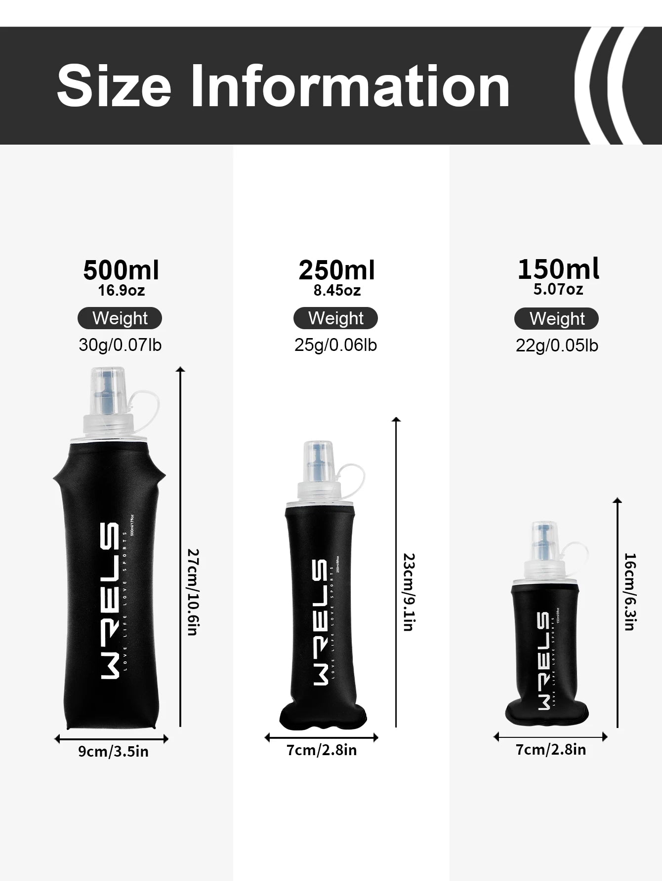 WRELS Folding TPU Water Bottle
