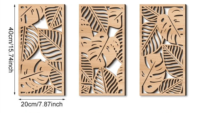 Hollow Wooden Hanging Wall Decor