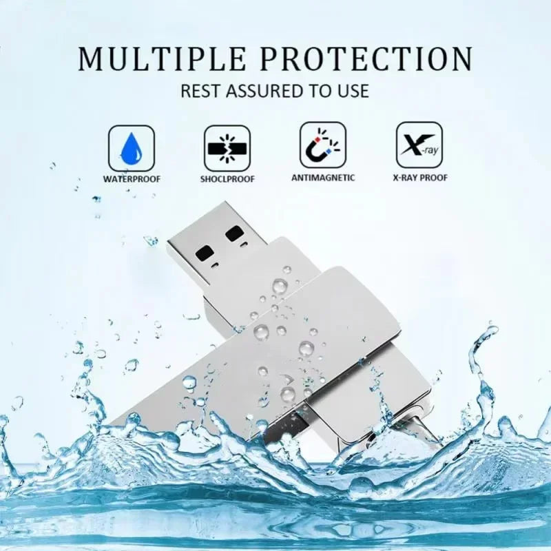 16TB USB 3.2 Type-C Metal Flash Drive
