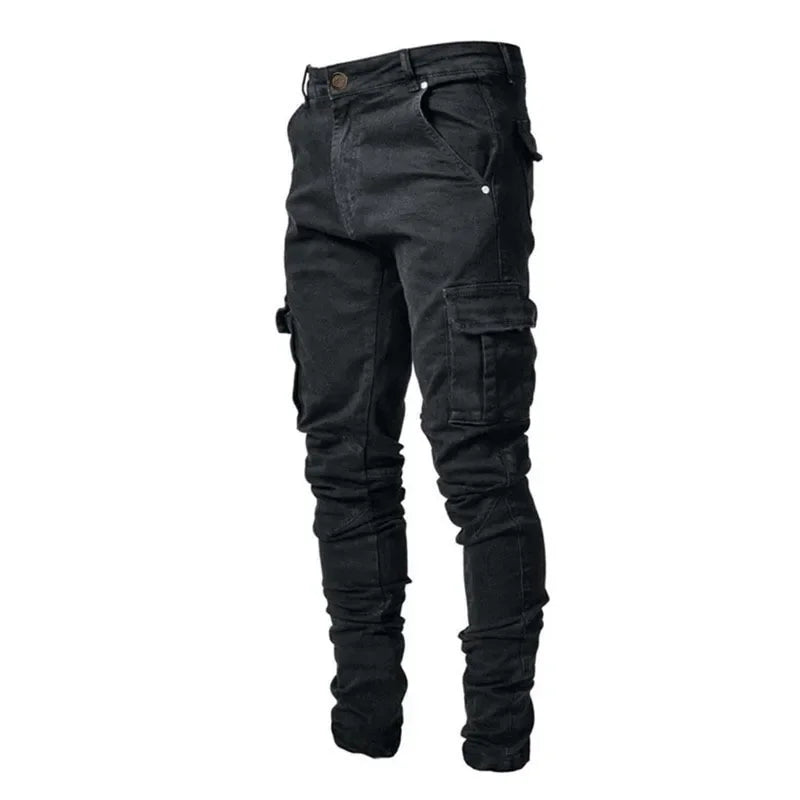Men’s Slim Fit Cargo Denim Jeans