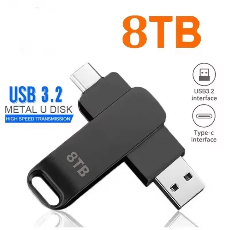16TB USB 3.2 Type-C Metal Flash Drive