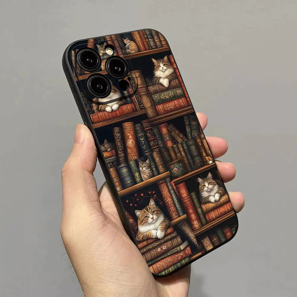 Creative Bookshelf TPU Phone Case for iPhone