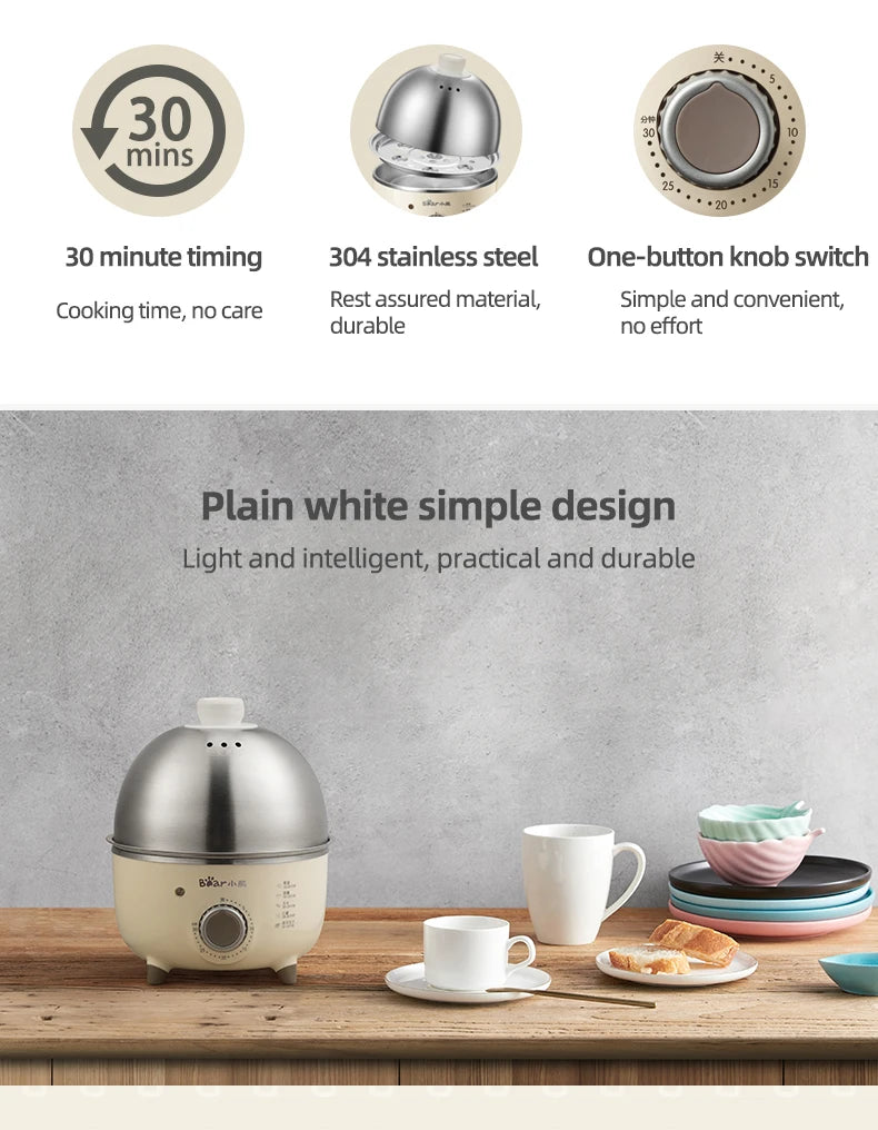 360W Automatic Egg Cooker & Steamer