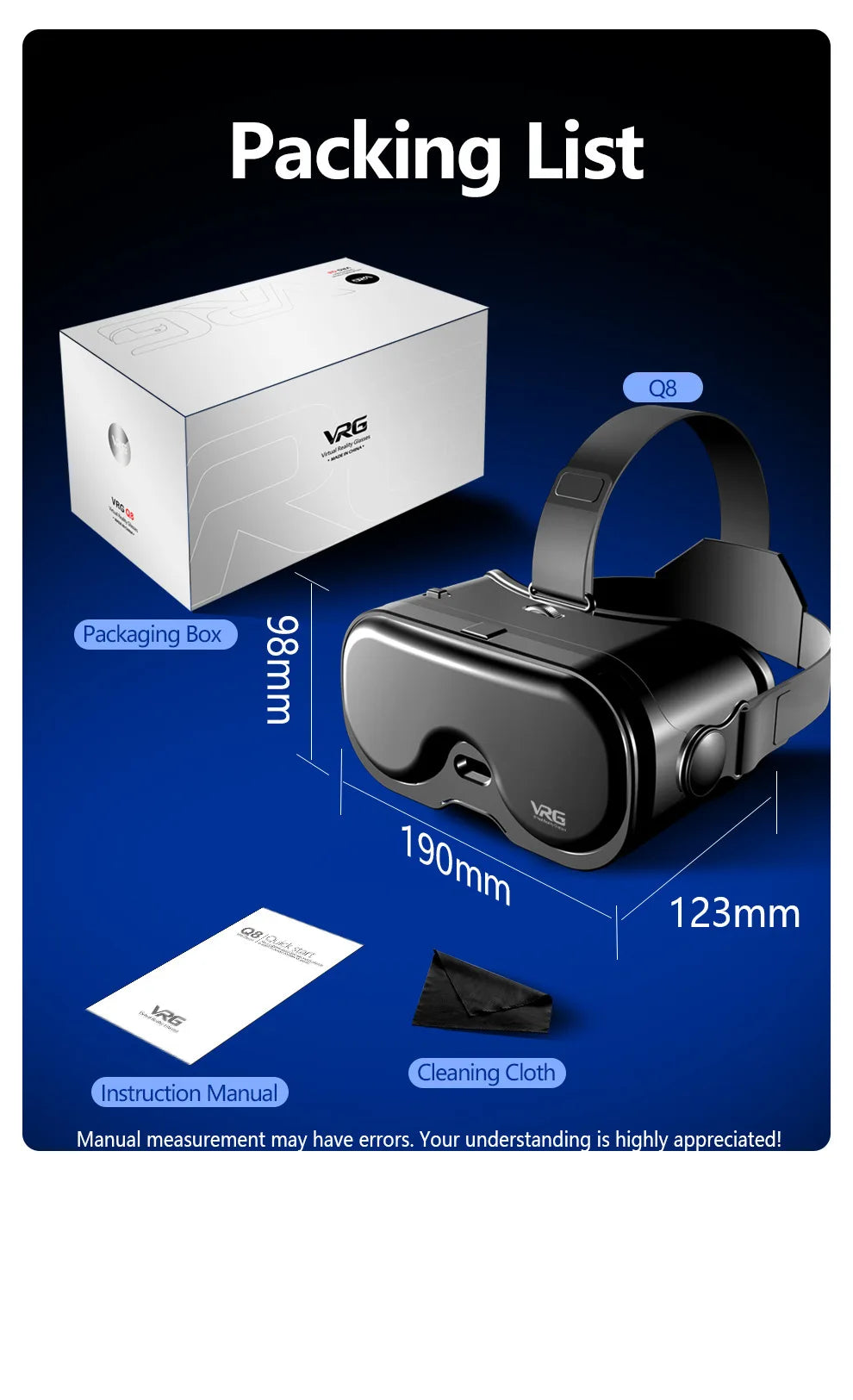 3D VR Headset for iPhone & Android